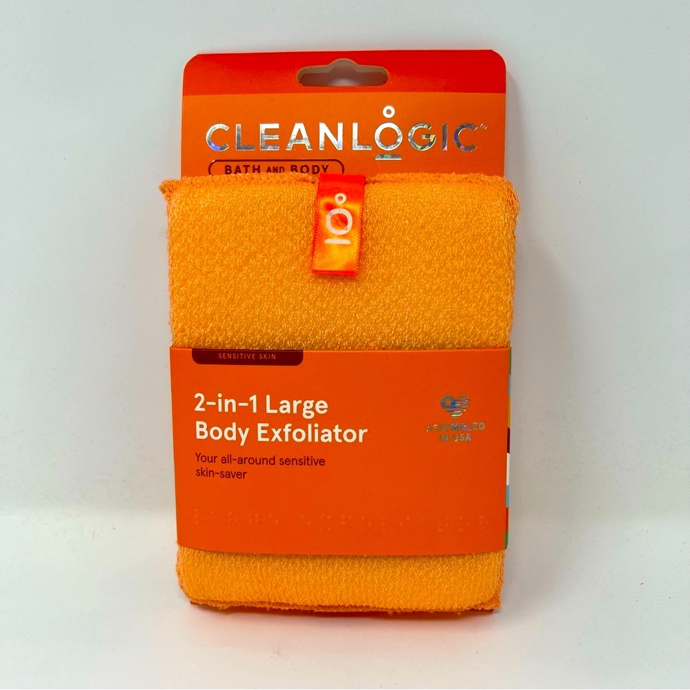 NWT Cleanlogic Bath and Body Sensitive Skin 2-in-1 Large Body Exfoliator